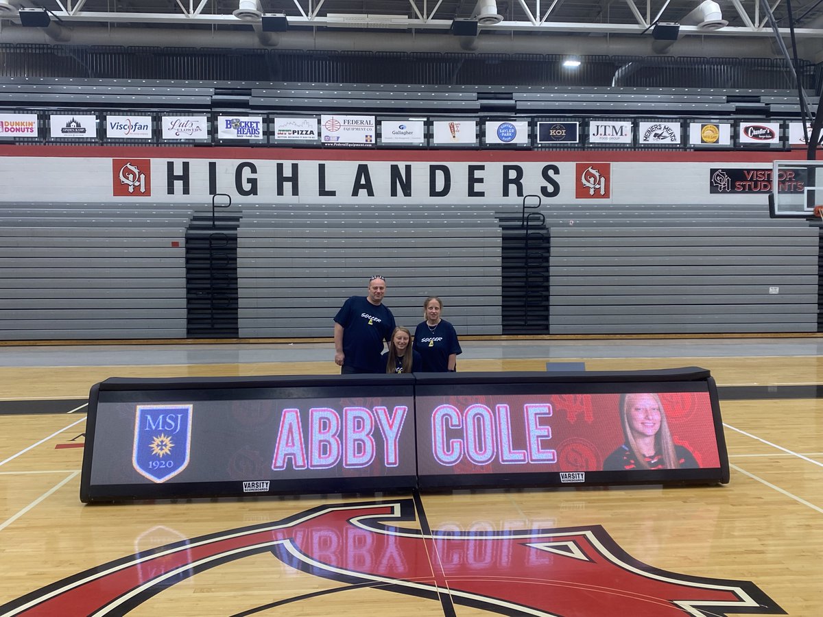 OakHillsWSOC's tweet photo. Congratulations to Abby Cole on signing with 
@MSJWomensSoccer, today!  Abby was one of our captains, 2nd team all GMC, and finished 4th in the GMC in Assists and 7th in the GMC in points this past fall! She finished her career with 8G and 11A! Congratulations Abby and Family! https://t.co/fnh3s0aoAu