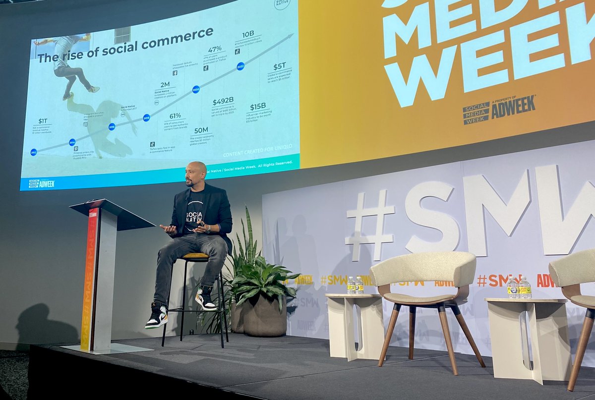 Now: Luis Carranza of @SocialNative discusses future social commerce trends, how to overcome challenges with scaling high-performing content, and how to meet growing consumer demands for sophistication and personalization. #SMW adweek.it/SMW22