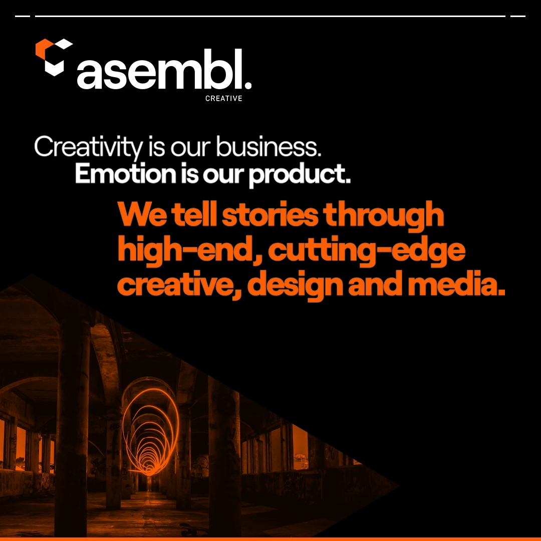 Break the mould. We work with you to understand what you want and what you need.

With creative concepts, cutting-edge motion, video, audio and visual, we engage your audience, communicate your message and bring your brand to life. 

Tell us your challenges: info@asemblgroup.co