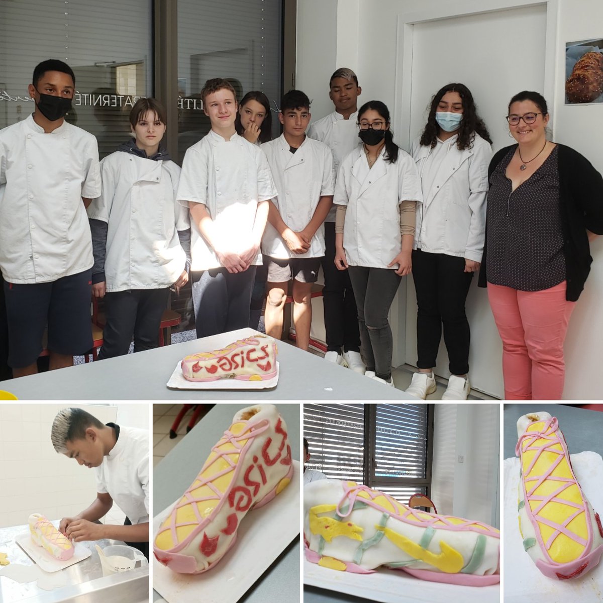 Trompe l œil : une chaussure de sport entièrement comestible réalisée par les élèves de 4e SEGPA HAS ce matin !