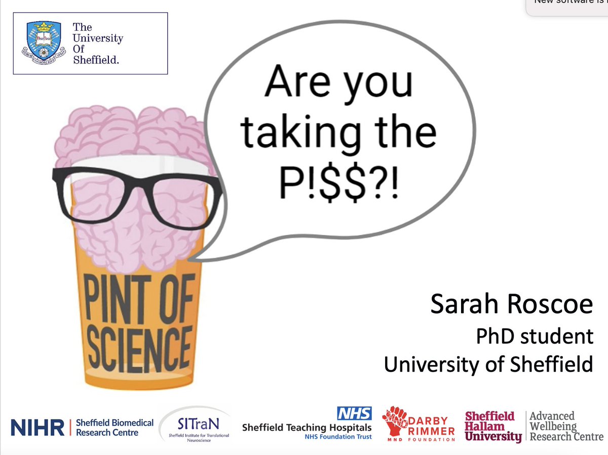 Thoroughly enjoyed presenting at <a href="/pintofscience/">Pint of Science UK</a> last night! 

@UniShefEngage <a href="/neuroshef/">Neuroscience Institute</a> #pint22 

(Long series of tweets incoming)