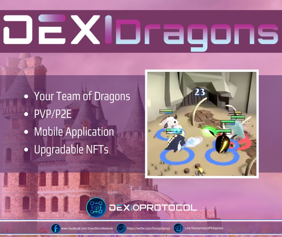 DEXIOPILIPINAS's tweet photo. Are you ready to collect digital assets while upgrading your NFTs and hatching new dragons?
If so, #DexiDragons is the game for you! I'ts coming soon, so get ready to become a dragon master!
#DexioRevolution #Dexioprotocol #NFTGaming @dexonian @don_reyke @dexioprotocol https://t.co/a9bngwsjwA