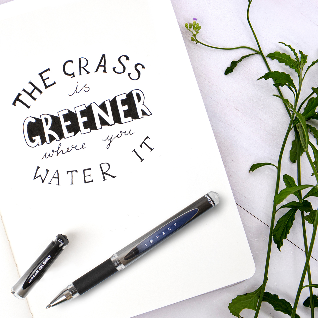 uniball_uk's tweet photo. The grass isnβt greener on the other side. The grass is greener where you water it. Make an IMPACT where you are and flourish! π
#gelimpact #gelpen #thicklines #gelpens #writinpen #studypen #studypen #stationery #uniball #whenitmatters #quote https://t.co/a53hXHzZnZ