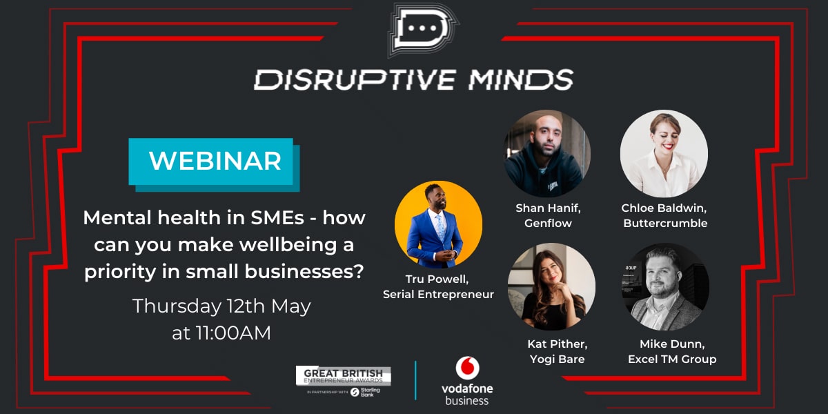 VodafoneVHubUK's tweet photo. In our next #DisruptiveMinds webinar we want to address #MentalHealthAwarenessWeek ๐ง ๐
In this session our taskforce will discuss about mental health & wellbeing awareness in the workplace and some best practices for keeping it.
Register now ๐ https://t.co/eqlrQwoq3h https://t.co/Yi2dJXWDDy