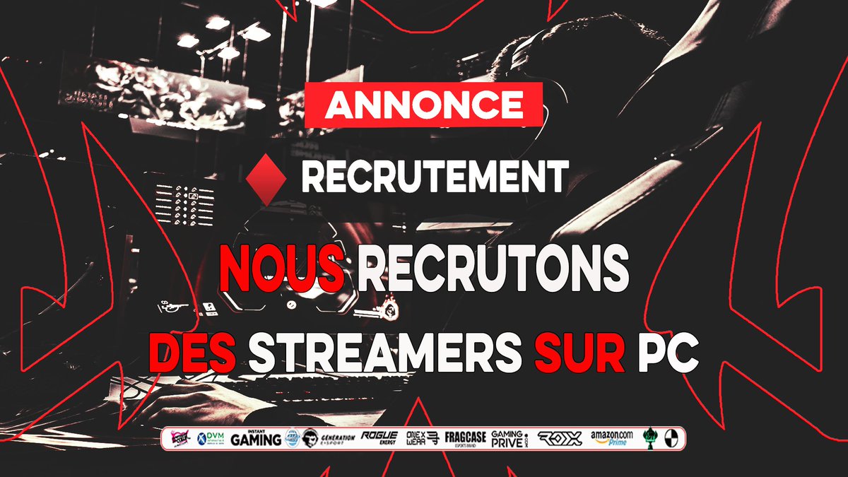 EsportDevils's tweet photo. 📢ANNONCE RECRUTEMENT🔔

Nous recrutons  des Streamers sur pc👇🔥

🔥- + de 16 ans
🔥- dispo 5 jours sur 7 
🔥- Motivé et sérieux

Es-tu prêt à rejoindre la Devil et à prouver ton talent ? 
👀

📩contacté en dm , pour les intéressées 💪

#ForzaDevil 🔴⚫⚪ @Cherche_1Groupe https://t.co/gW6gn5l7e7