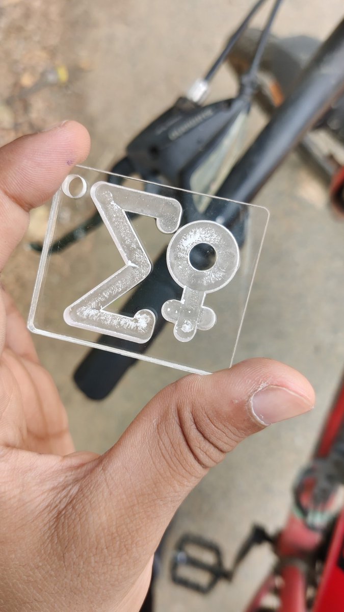 pratzohol's tweet photo. Made this acrylic key chain in CNC Lab, Central Workshop, IIT Delhi.
It is based on a very popular meme....
Can you decode this? https://t.co/k2xoSh4531