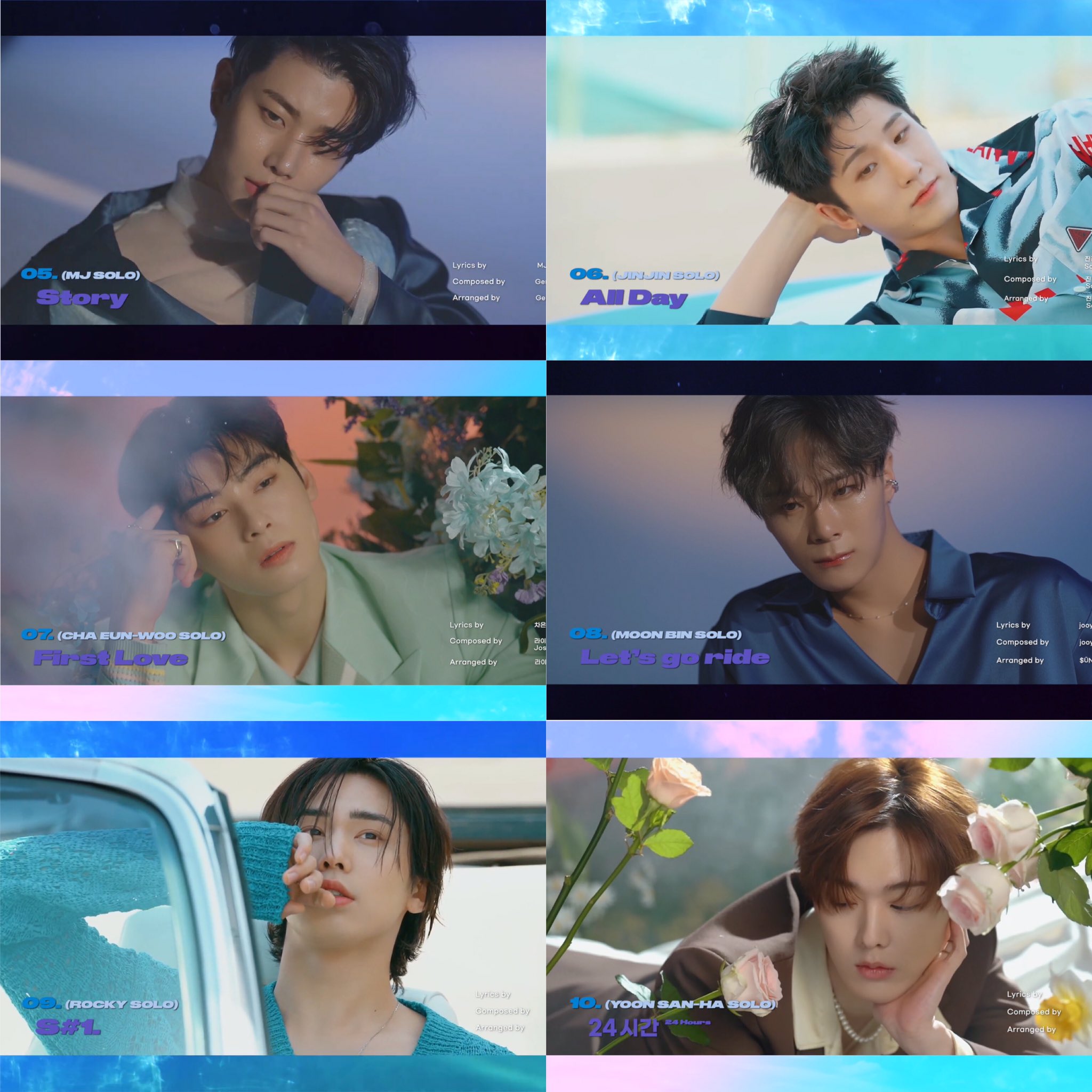 on Twitter "ASTRO ’s solo song titles. ♡ 아스트로 mj story jinjin all day eunwoo first love