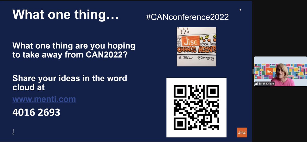 CANagogy's tweet photo. Hearing from @sarahknight welcome us to the 9th annual #CANconference2022 and speaks about the focus of student engagements of @Jisc
@UCLArena @UCLChangeMakers #studentpartners
Share what one thing you would like to take away from CAN2022! โก๏ธ https://t.co/R9XDow7UVo 4016 2693 https://t.co/jIyf5qkByv