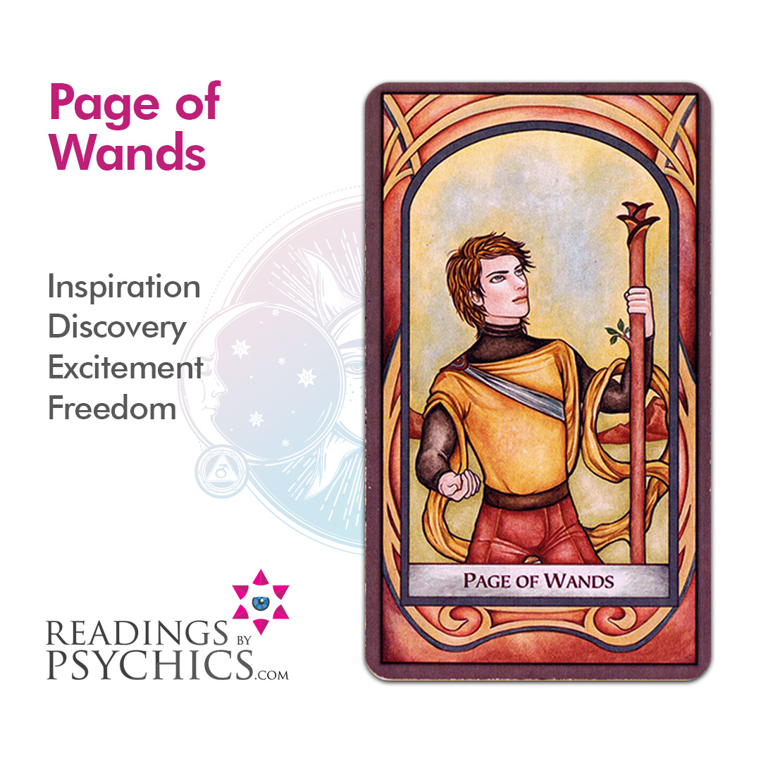 RBPsychics's tweet photo. Today, let's feed the soul with excitement, ideas and inspiration. It could be your ticket out of here. #pageofwands #dailypull #dailytarot #tarotcards #dailyhoroscope #astrology #thoughtoftheday https://t.co/2y6ogHmRTR