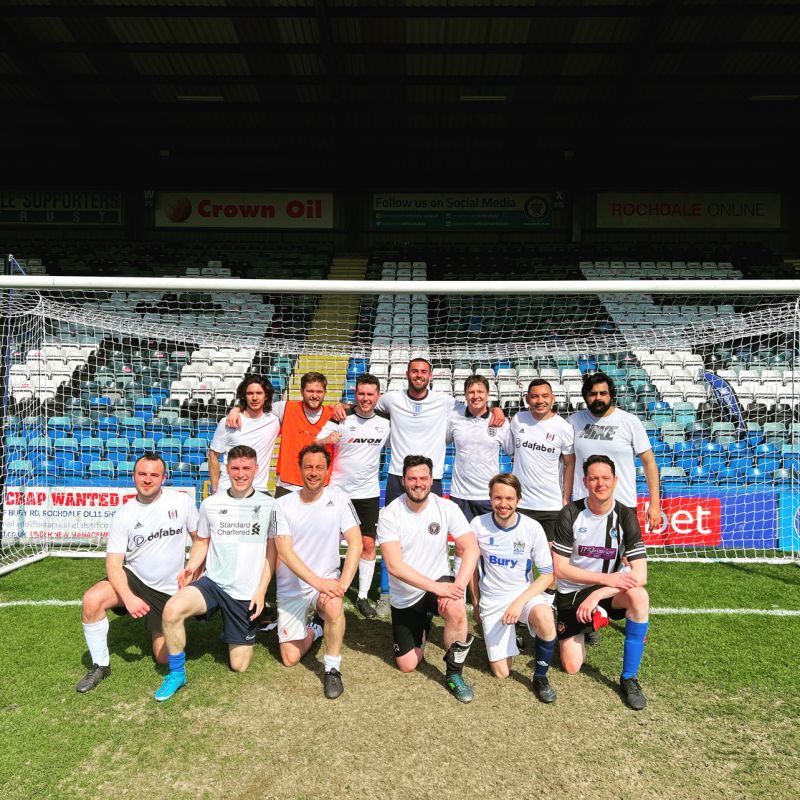 MirrorWeb (@mirrorweb) on Twitter photo This Sunday saw MirrorWeb FC’s 2nd annual exhibition match.
The sun beamed down as it rained goals, with the guys running out comfortable 6-0 winners. Big thanks to <a href="/officiallydale/">Rochdale AFC</a> for hosting, and kudos to Alex for the 30 yard lob.
If you’d like a game, our inbox is open. This Sunday saw MirrorWeb FC’s 2nd annual exhibition match.
The sun beamed down as it rained goals, with the guys running out comfortable 6-0 winners. Big thanks to <a href="/officiallydale/">Rochdale AFC</a> for hosting, and kudos to Alex for the 30 yard lob.
If you’d like a game, our inbox is open.