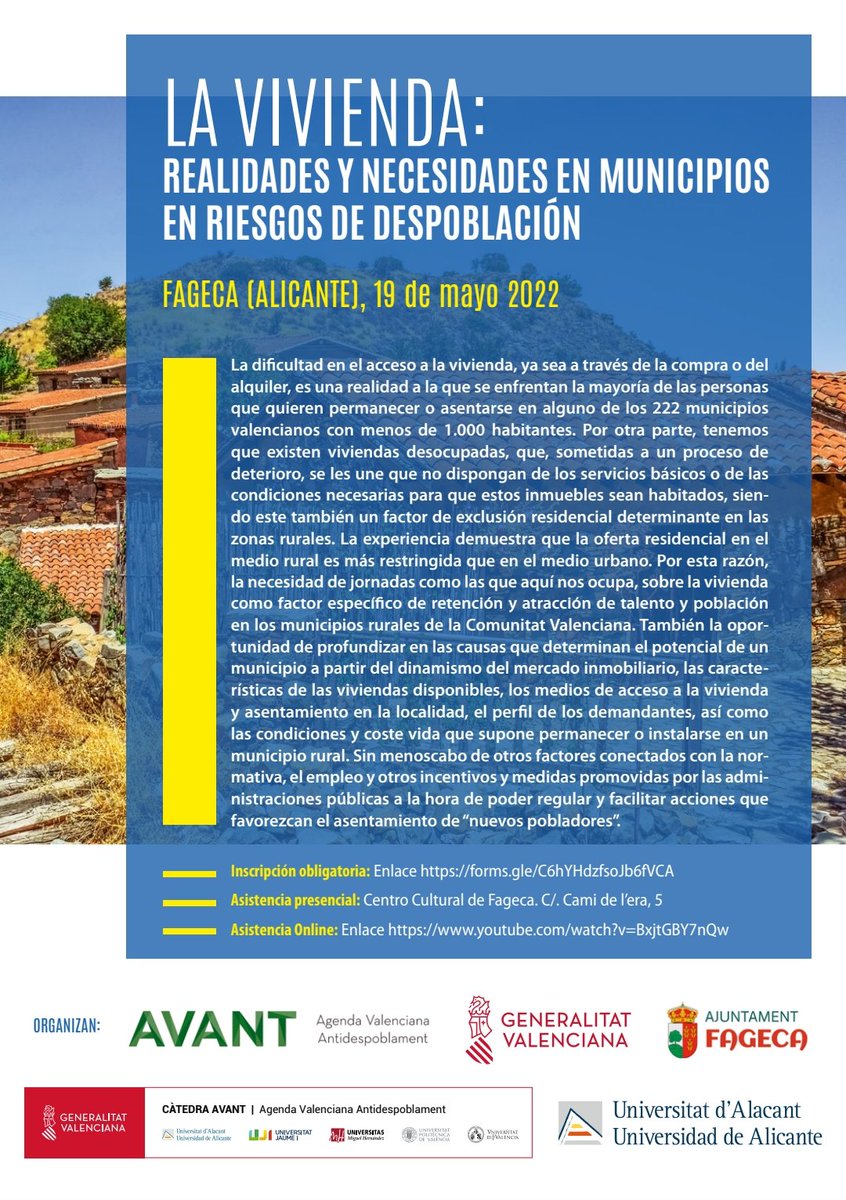 AvantGva's tweet photo. Jornada AVANT en Fageca. Vivienda https://t.co/XI7IOvK6KH