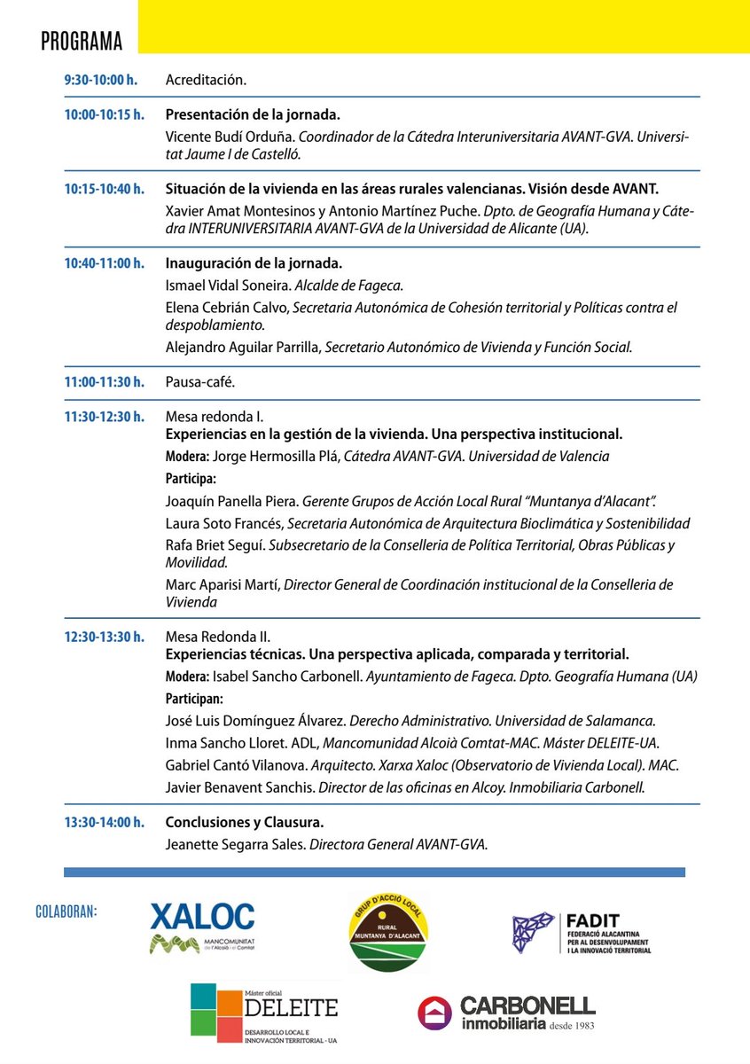 AvantGva's tweet photo. Jornada AVANT en Fageca. Vivienda https://t.co/XI7IOvK6KH
