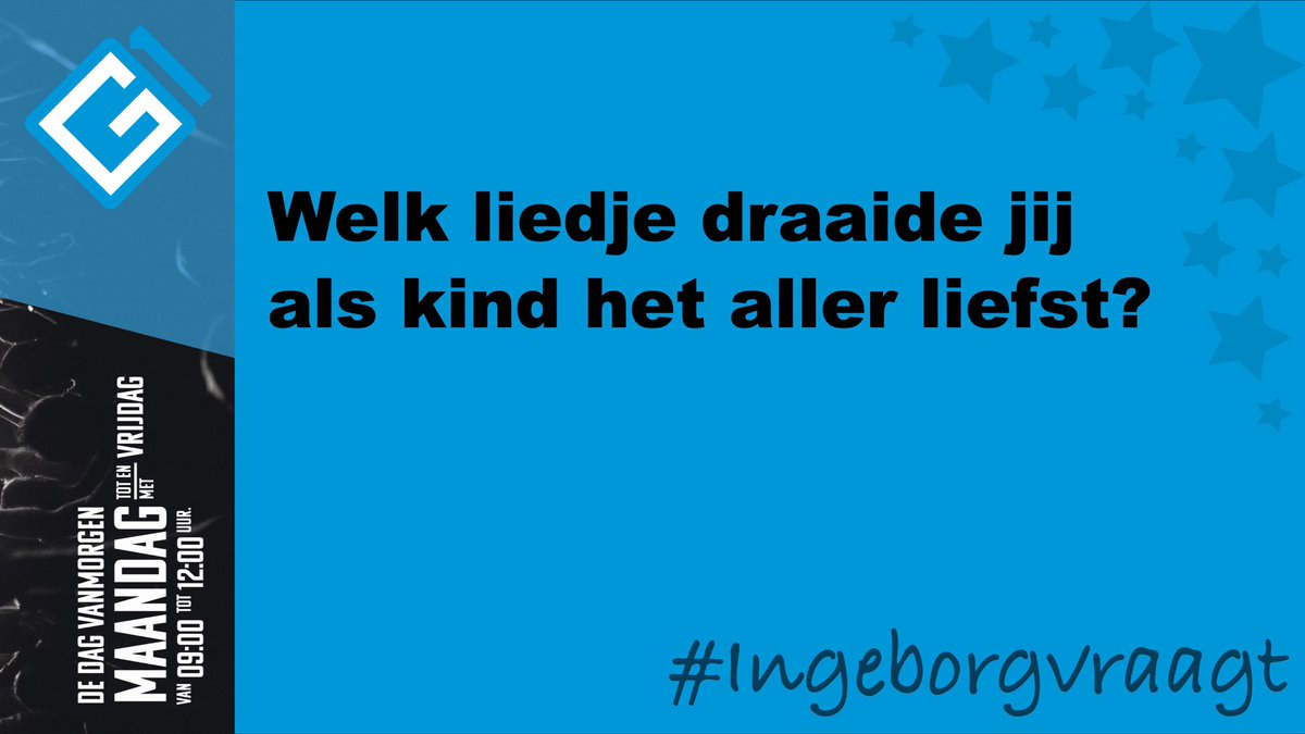 Ingeborgvraagt's tweet photo. Welk liedje draaide jij als kind het aller liefst? #IngeborgVraagt
Deze vraag wordt Woensdag 18 Mei om +/- 11:45 besproken op radio @Groningen1R.
@bolsenbroek
@TedoSwarts https://t.co/4i8zRcW1P7