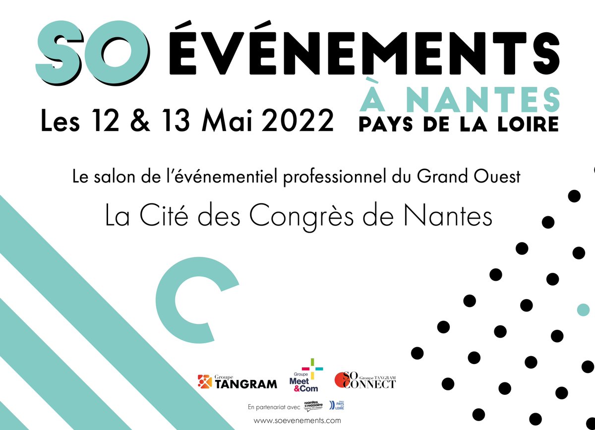 investnantesSN's tweet photo. #Nantes #SaintNazaire #evenementiel #BureauDesCongrès

📢 @SOevenements , LE salon de l’événementiel professionnel du Grand Ouest s’invite à Nantes pour la première fois ! 🐘 Ça a lieu demain et vendredi à @LaCiteCongres https://t.co/IKQJ7WHSXU