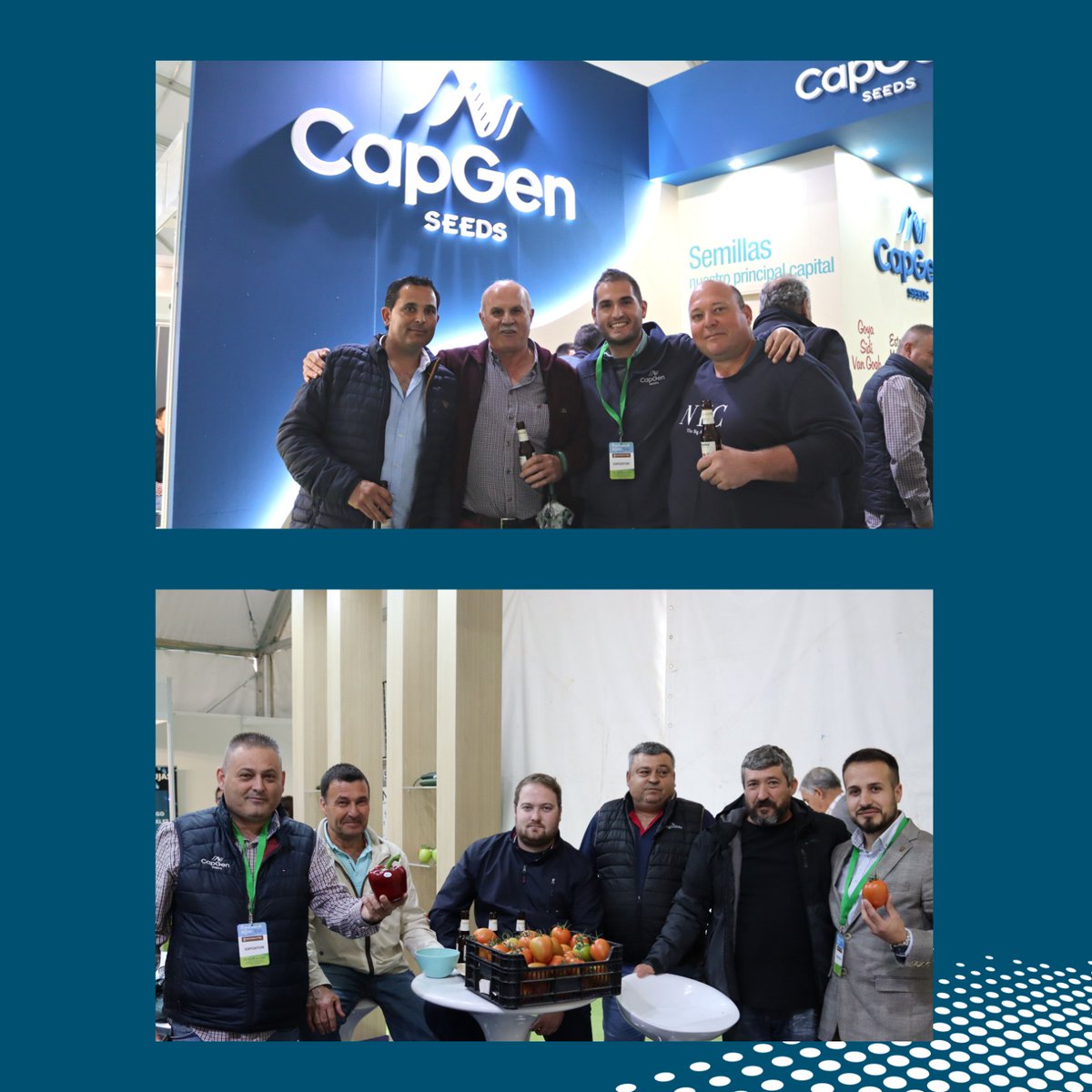 CapgenSeeds's tweet photo. ¡#Felizmiercoles!

Estas son algunas fotografías de nuestro equipo y clientes satisfechos la feria #agrícola de Expolevante en Campohermoso (Níjar).🌱🍅🥒

Fueron tres días de #networking muy productivos y estamos muy contentos de haber podido estar presentes en este evento.👨‍💼👩‍💼 https://t.co/GXDvjKmjY0
