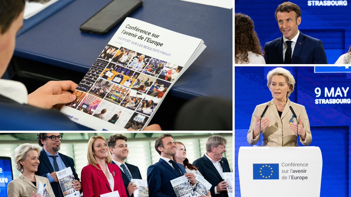 🇪🇺 💬🇪🇺 H Διάσκεψη για το Μέλλον της Ευρώπης, αυτή η άνευ προηγουμένου διαδρομή συζήτησης και συνεργασίας, πολιτών και πολιτικών διήρκησε ένα χρόνο!

💬Αντίστοιχα κατέληξε σε έκθεση, η οποία εστιάζει σε 49 προτάσεις για 320 μέτρα σε 9 τομείς της ΕΕ

🚩🚩 bit.ly/3w0PoY0