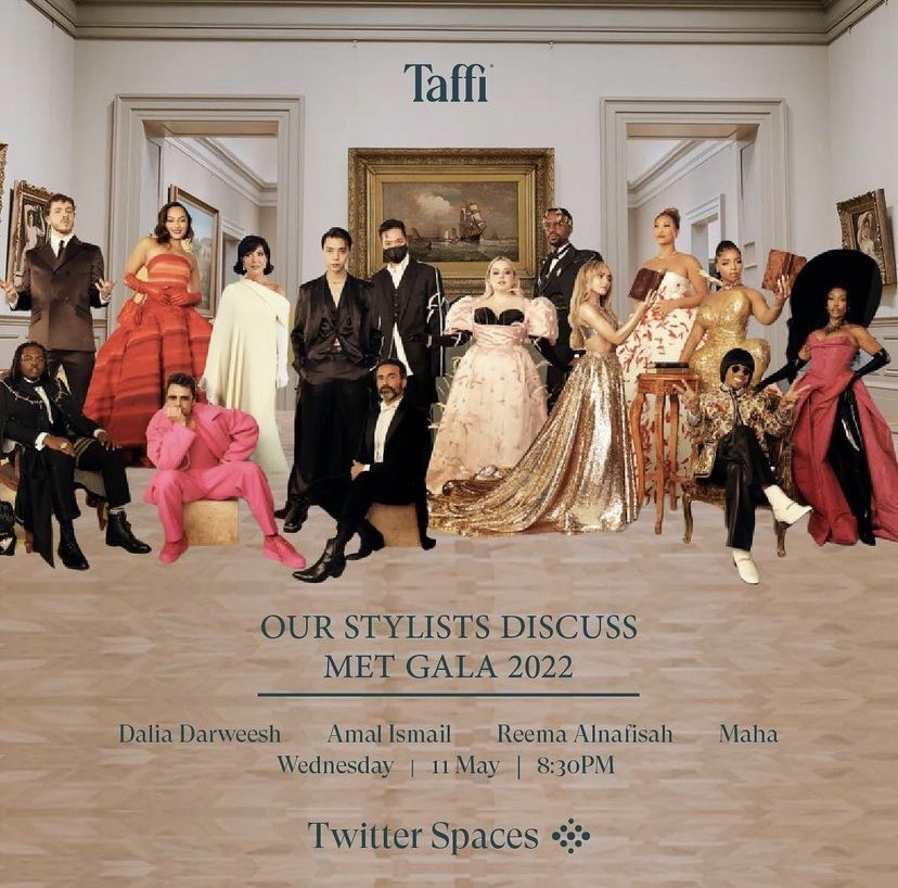 Join us tonight 8:30pm KSA <a href="/TaffiInc/">Taffi</a> 
#Taffi #Metgala #Fashion #Taffigala
