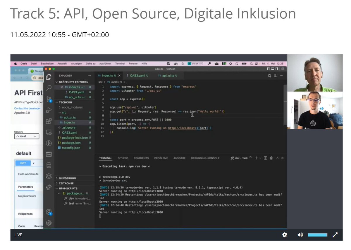 dc7590's tweet image. Nice Team work &amp;amp; Cool API session from @jschirrmacher &amp;amp; @Morl99 at @dbsystel TechCon #dbtechcon22 #kudos