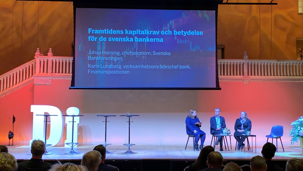 finansinsp's tweet photo. Diskussion med @swedishbankers om vad det uppdaterade kapitaltäckningsregelverket Basel 3 betyder för svenska banker. #dibank https://t.co/W73ibaDqJz