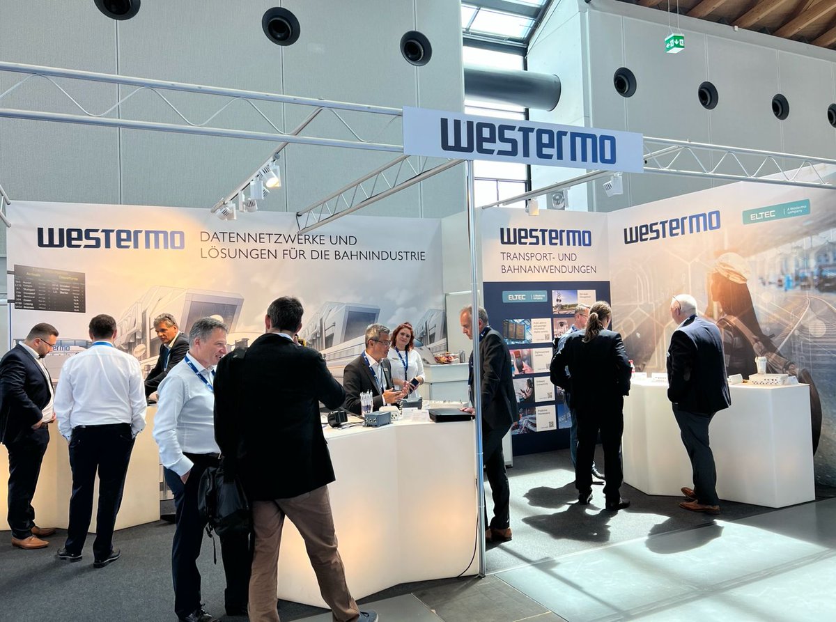 westermo's tweet photo. 👋 Greetings from Karlsruhe, Germany and the second day of @IT_TRANS 2022!
Come visit us at stand X12 where we are showcasing our latest wired and wireless networking solutions the help enable the future of #ConnectedMobility.
#ITTrans #PublicTransport #Westermo #Eltec https://t.co/RpM315DlQw