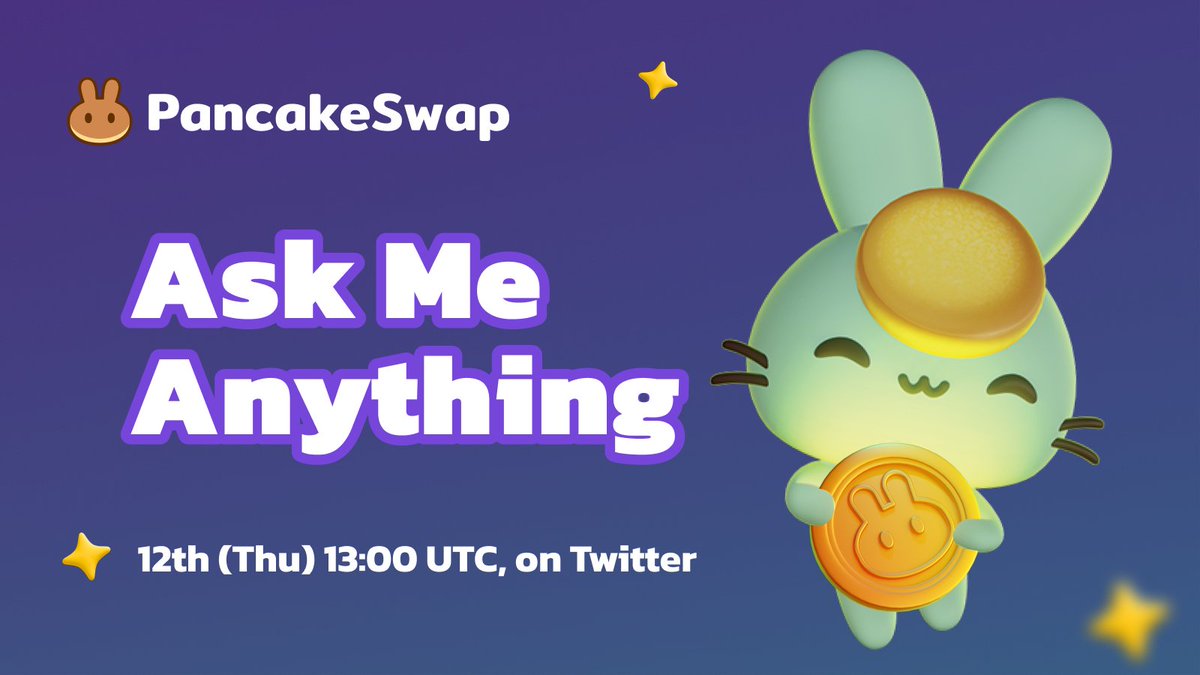 Please join our Telegram, Reddit, and Discord channel to discuss further 👉  https://t.co/FF8E7Qalpz If you have any questions, post them with a hashtag  #PancakeAMA on Twitter. Join our first Twitter Space AMA