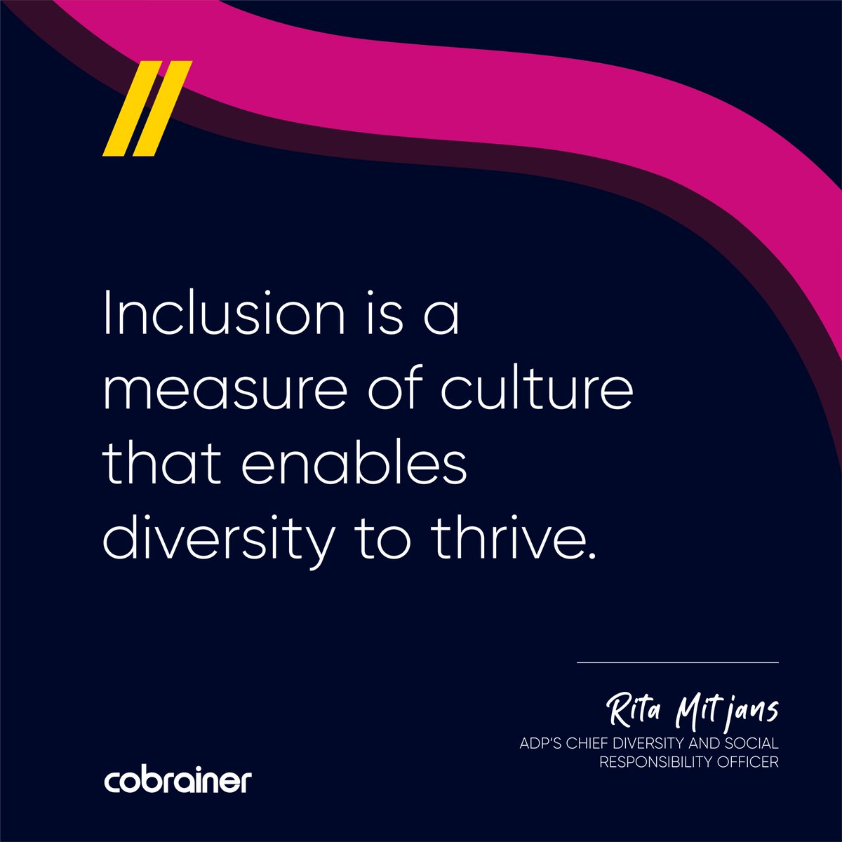 cobrainer's tweet photo. A company must value, accept, and honor all differences in order to bridge the gap from diversity to belonging 🫂. Being vulnerable and authentic as you do this work will encourage your employees to do the same. ✨

#DiversityandInclusion #Cobrianer #HumanResources https://t.co/xOYlpagl9x