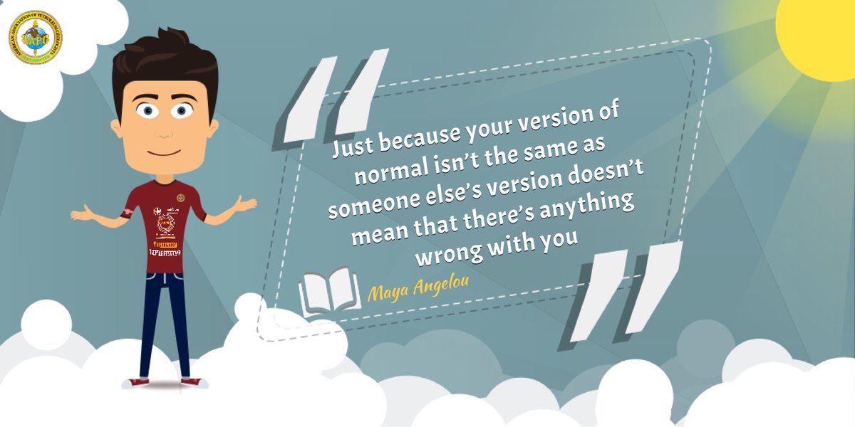 AAPGSUSC's tweet photo. Just because our version of normal isn't the same as someone else's version doesn't mean that there's anything wrong with you.😇

#Morning_With_Joe https://t.co/epmk90J5JM