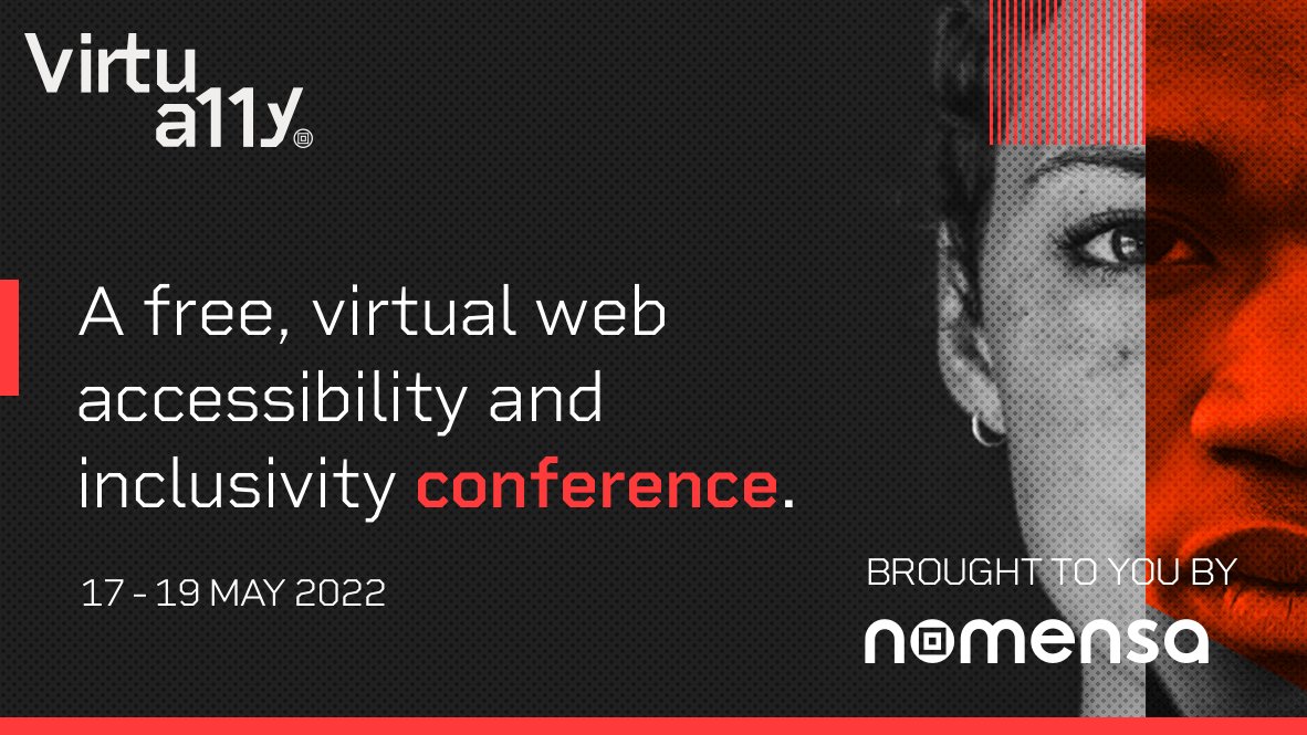 we_are_Nomensa's tweet image. In our latest blog post, our Senior Events Manager Henry Carroll outlines what to expect at this year's Virtua11y conference, and why it's not one to miss 👇
nomensa.com/blog/virtua11y…
Join us from 17 - 19 May – sign up for free! 👇
eventbrite.co.uk/e/virtua11y-we…
#A11y #Accessibility