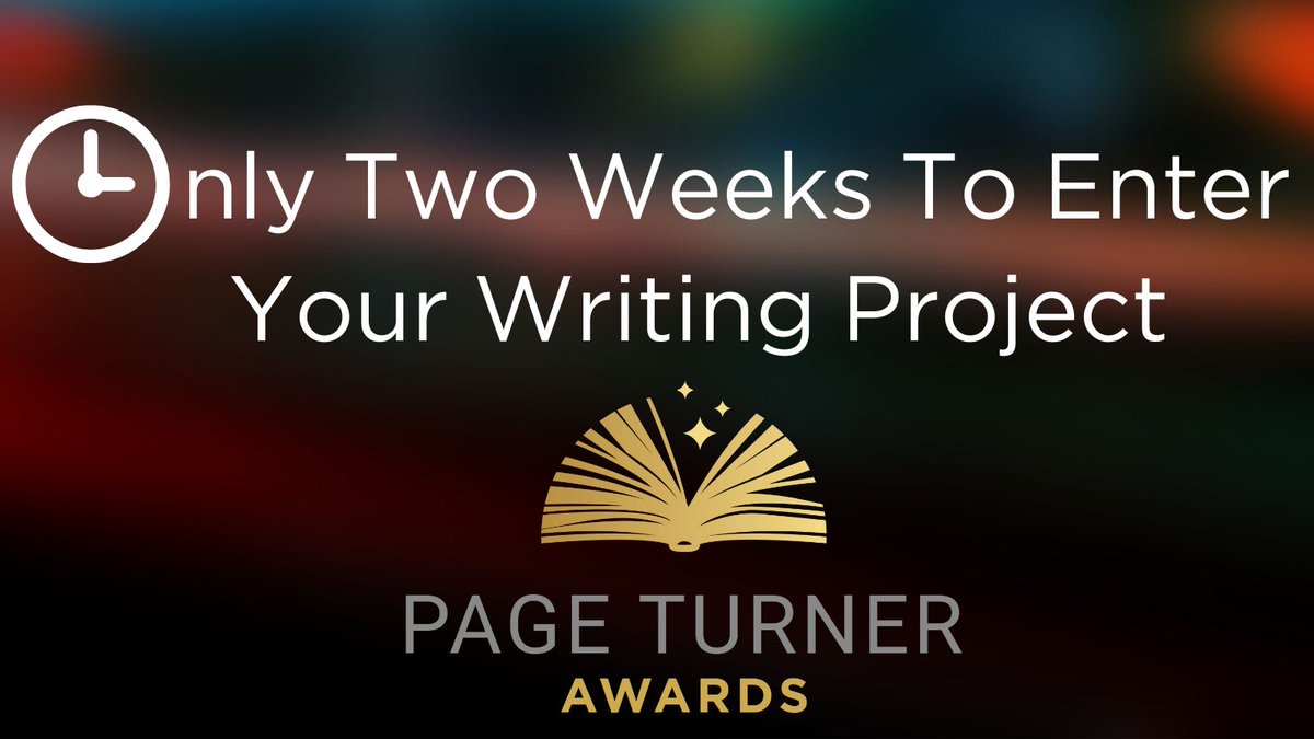 Hurry writers, authors &amp; screenwriters, get your writing project in front of literary agents, publishers &amp; film producers. £40K prizes to be won 📚🏆 

New &amp; experienced writers invited to enter global writing contest 👉🏻  
pageturnerawards.com

#writers #authors #screenwriters