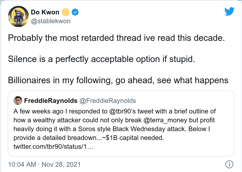six months ago: the guy from Terra mocking the idea of *the precise attack that just happened*