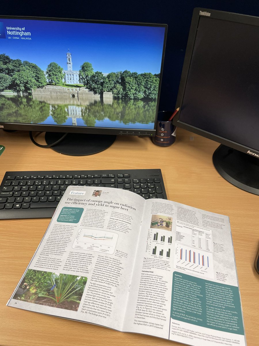 ltillier97's tweet photo. An update on my PhD research is available in the May Beet Review discussing the impact of sugar beet canopy angle on photosynthesis and yield. @UoN_Beet_team @UoNBiosciences @BBRO_Beet https://t.co/JGseBTjI6W https://t.co/lqCSSPxmHF