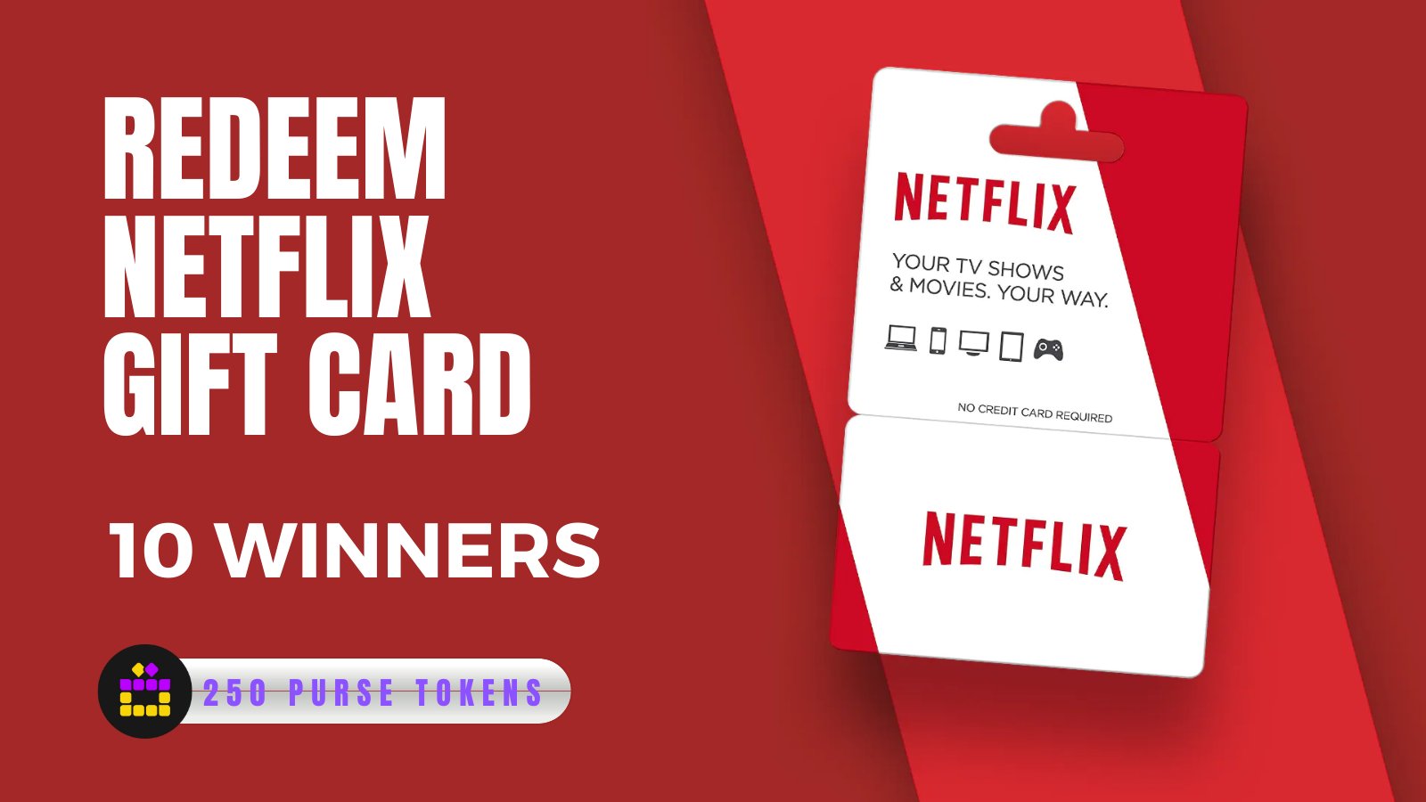 Purse On Twitter: It's Showtime! The Lucky Winners Of 25Usd #Netflix Gift  Card Are Out! Dm Us To Redeem Your Reward🏆 More Goods Are Coming, So Get  Your #Purse Token Ready By: