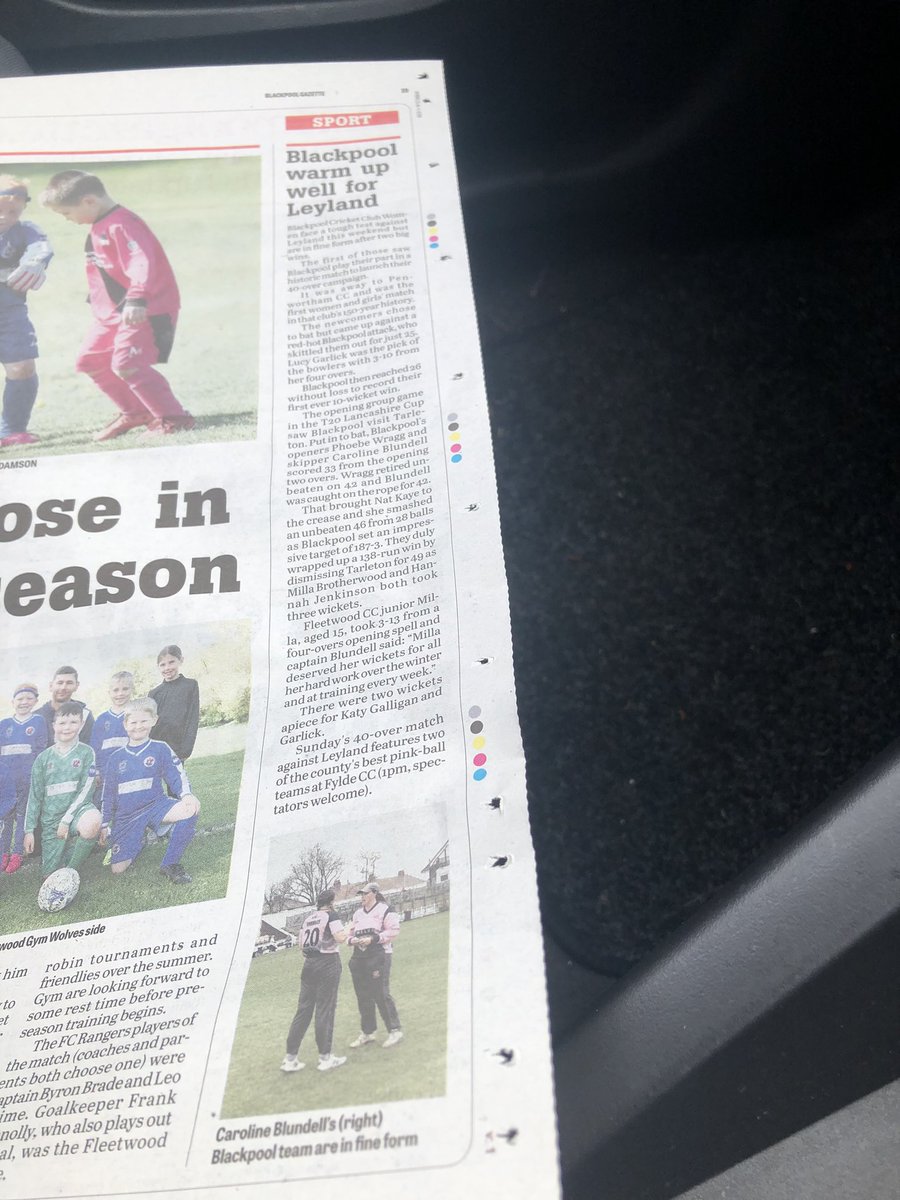 Great article <a href="/The_Gazette/">Blackpool Gazette</a> thanks <a href="/AndyMFyldeSport/">AndyMFyldeCoastSport</a> 
Some great performances &amp; special mention to <a href="/MillaBrotherwo1/">Milla 🌸🪷</a> from <a href="/fleetwoodcc/">Fleetwood Cricket Club</a> showing that young girls can play &amp; develop at their home club &amp; also play for a local ladies side which will help their development #thisgirlcan 🏏