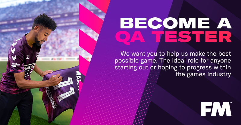 FootballManager's tweet photo. An exciting opportunity to join the team 🤩

Applications for our QA Tester roles are now open 🚨

Find out how to apply 👇