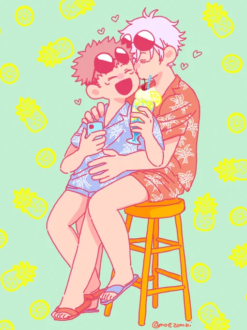#夏の五悠バカンス祭2022
五悠バカンスに連れていきたい～!!!
🏝️🏝️🌺🌺🍍🍉🍊 