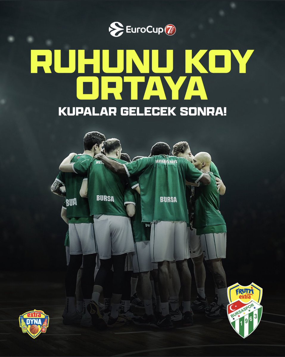 protimeAS's tweet image. RUHUNU KOY ORTAYA

EuroCup’ta Finale yükselen Fruttiextra Bursaspor’umuza Bologna karşısında başarılar diliyoruz. 

Yolun sonu şampiyonluk olsun!

@1MesutKURT 
@BsBasketbol 
@NGlobalTR 

#potanıntimsahları #Bursaspor #protime