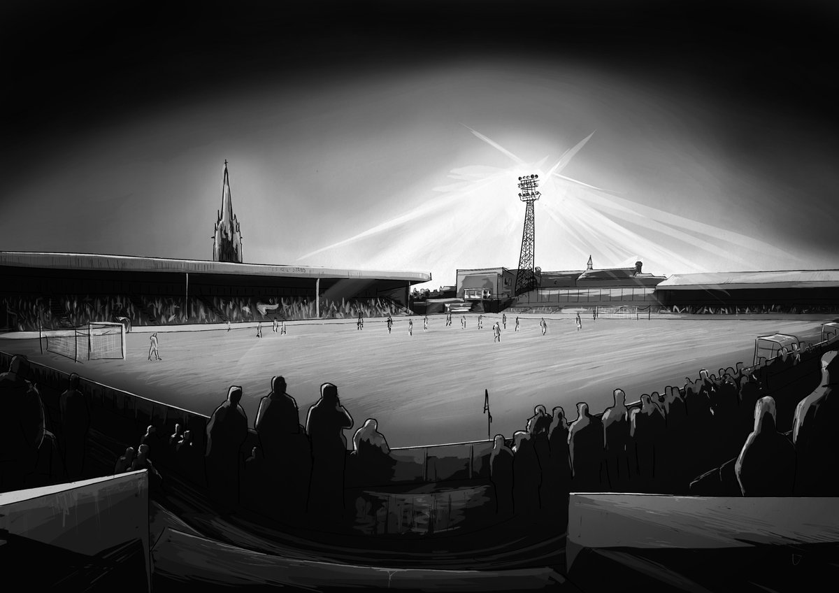 Organizing some files today, came across this drawing of Dalymount @bfcdublin 🔴⚫️

Ended up being used for the front cover of the GLITW book, the first project I worked on with the FAI 🇮🇪