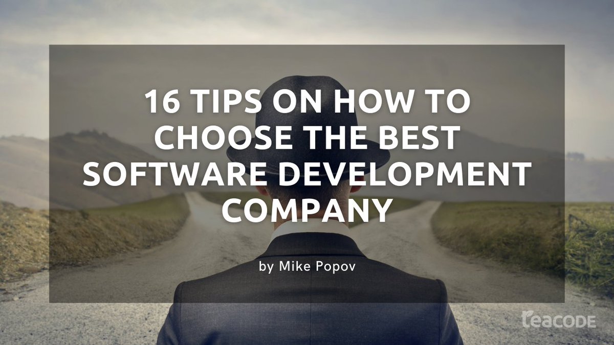 How to choose the best software development company? The one that will suit your needs? Mike Popov, our Customer Success Manager, gives you 16 tips to help you make the right choice. Check it out!
bit.ly/3sscHb7
#teacode #softwaredevelopment #development #softwarecompany