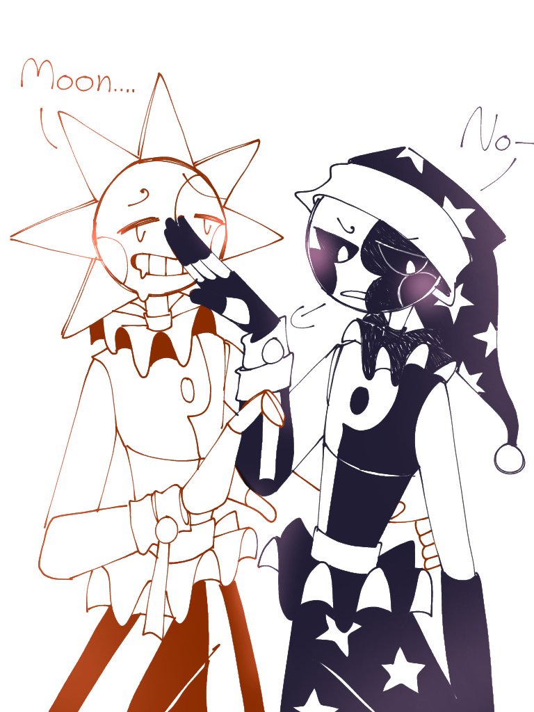 Moon seems to be so embarrassed by Sun that he refuses to play with him ><
#sundropfnaf #Moondropfnaf