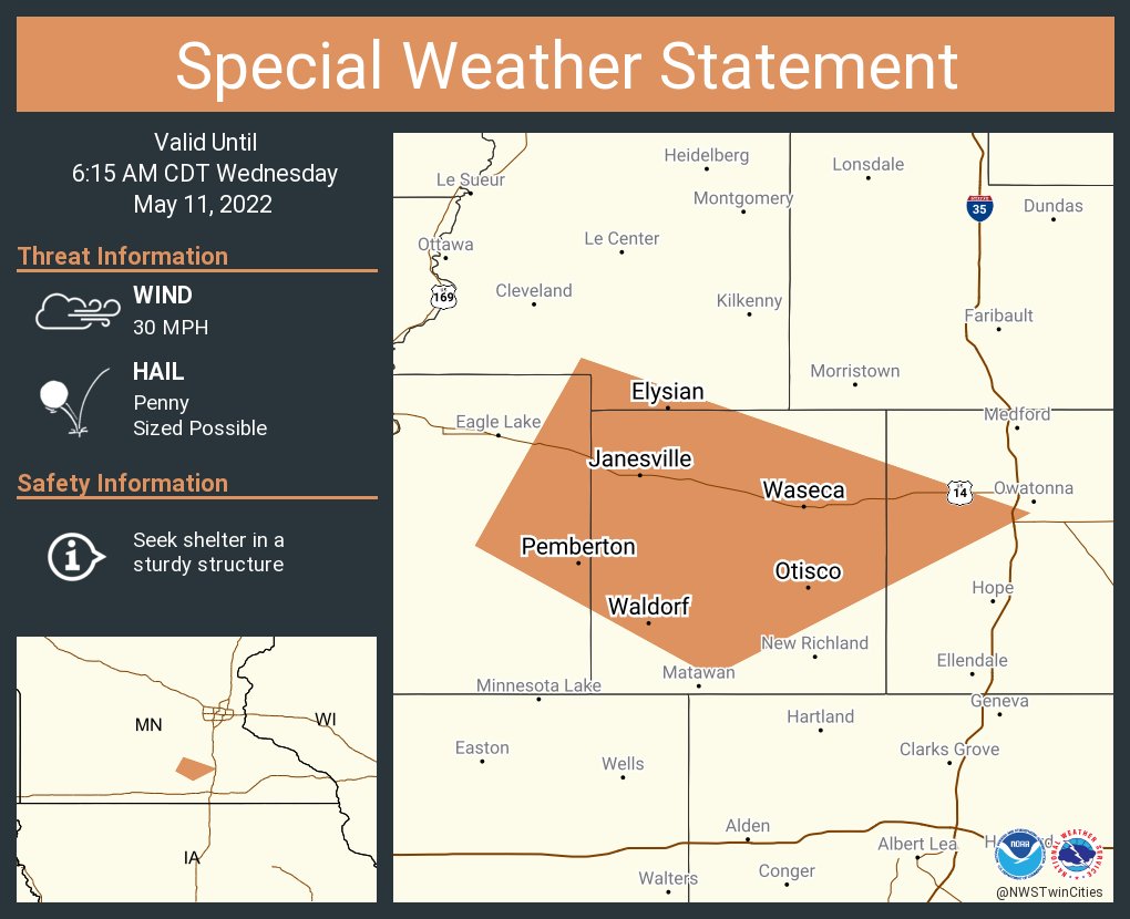 NWS Twin Cities on Twitter "A special weather statement has been