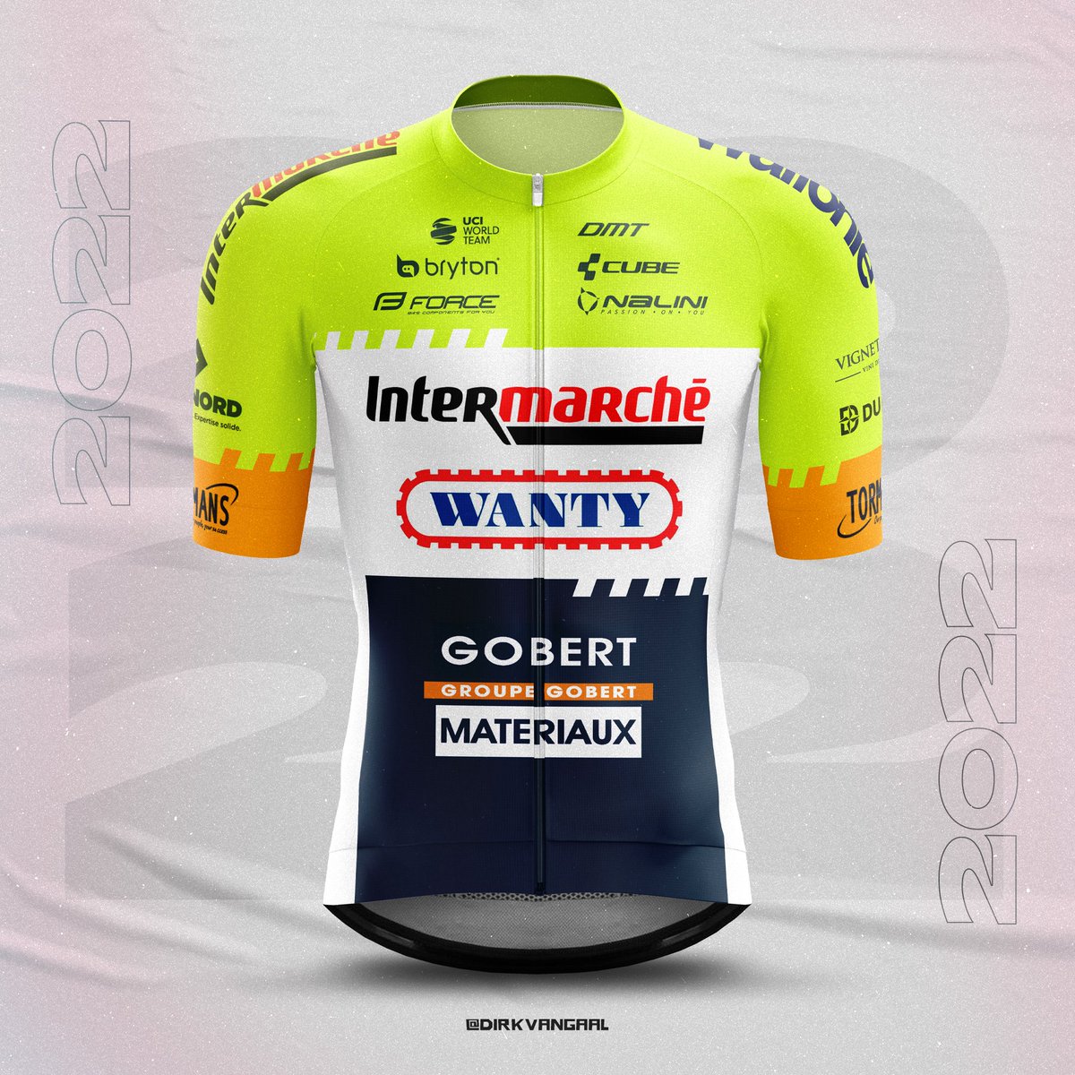 dirkvangaal's tweet photo. 🚴‍♂️ Intermarché-Wanty-Gobert
👕 Concept jersey 2022

Another redesign of existing World Tour team. What do you think about this one?

@IntermarcheWG 

#cycling #cyclingjersey #bicycle #ciclismo #wielrennen #koers #cyclingapparel #IntermarcheWG #Giro https://t.co/2w0ry5peDy