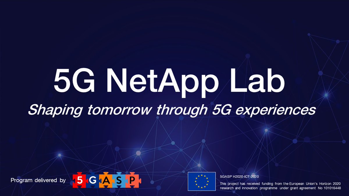 5gasp's tweet photo. Join us on May 19th, at 10AM CET, for the #5GNetAppLab Launch Event!
π https://t.co/6cOTqIdAYb
5G NetApp Lab supports startups, SMEs, developers and researchers that wish to design and deliver valuable 5G products and services, leveraging the native 5G technology capabilities. https://t.co/HV372MzwA6