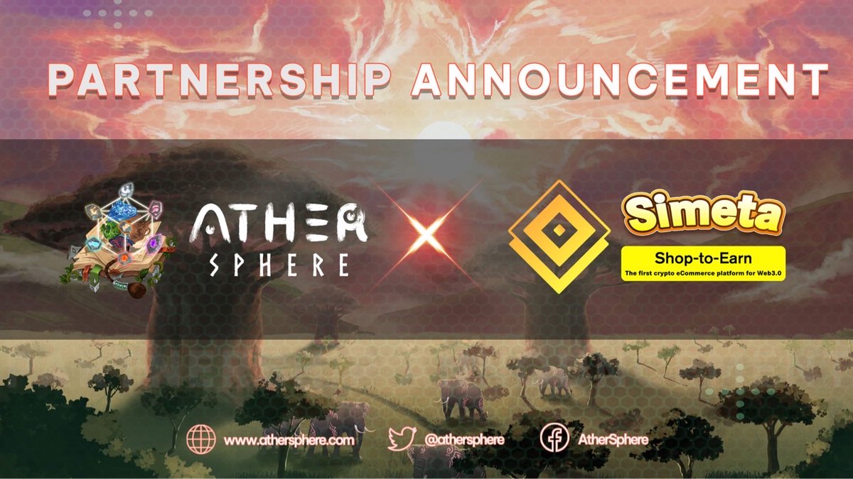 📢Partnership Announcement

🔥Ather Sphere is pleased to be an official partner with @simeta_io - The First metaverse eCommerce marketplace. This opens the way for a long-term development strategy in the future🚀
➡️Our social: buff.ly/3LZMWGF

#Simeta #Web3 #Athersphere