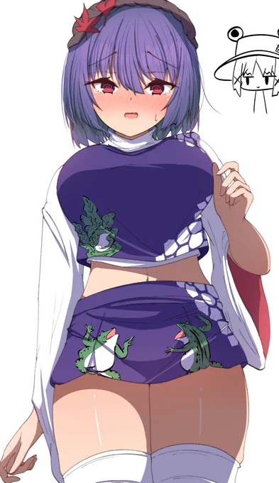 神奈子様に諏訪子ちゃんの服着せました^^ 