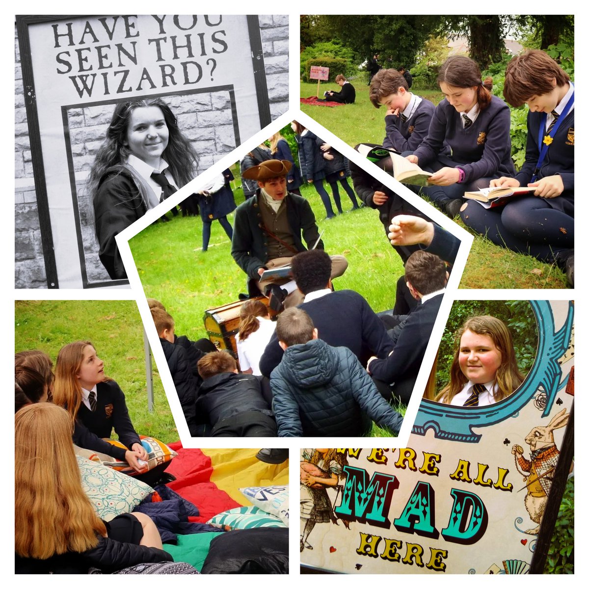EnglishStanwell's tweet photo. And throughout the week there were plenty of chances to sit and enjoy books, culminating in the Reading Circus, where pupils could listen to stories read aloud in the storytelling tent, or choose a book for our reading lawn. #StanwellReadingWeek (9/9) https://t.co/5oebl5Vg0m