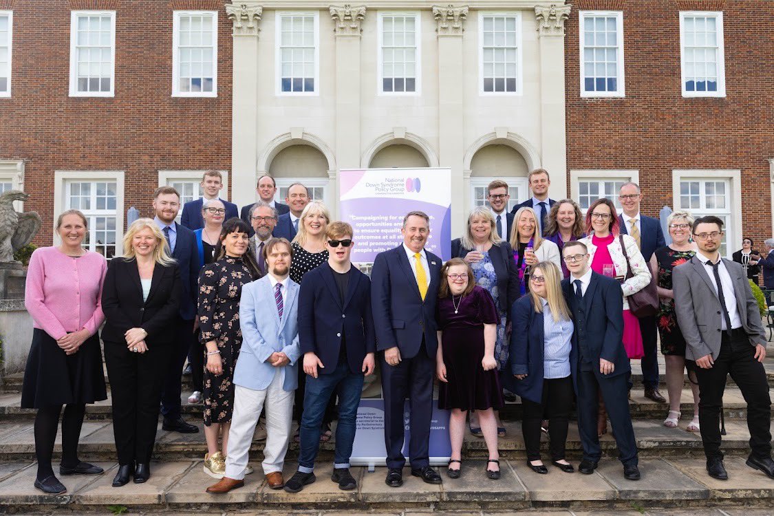 PortsmouthDSA's tweet photo. Wonderful to welcome the incredible advocates of the #DownSyndromeAct to a celebratory reception hosted at #WinfieldHouse by @USAmbUk @LiamFox @NDSPolicyGroup #StrongerTogether @mencap_charity @SueBtalk @kenross2011 @rachaelross21 @tommyjessop @BaronessHollins @UKParliament https://t.co/KhmN0ku3YK