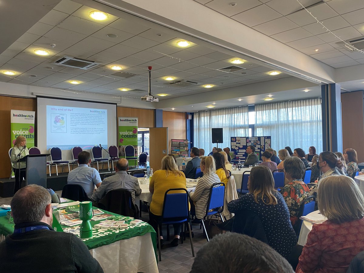 HWShropshire's tweet photo. Thank you so much to everyone who attended our #healthwatchshropshire #HWSOneChance event yesterday. It was a very insightful day and we hope it helped to #growtheconversation around end of life
#dyingmatters #HWSOnceChance #InAGoodPlace #SHROPSHIRE https://t.co/S4KtEofbBw