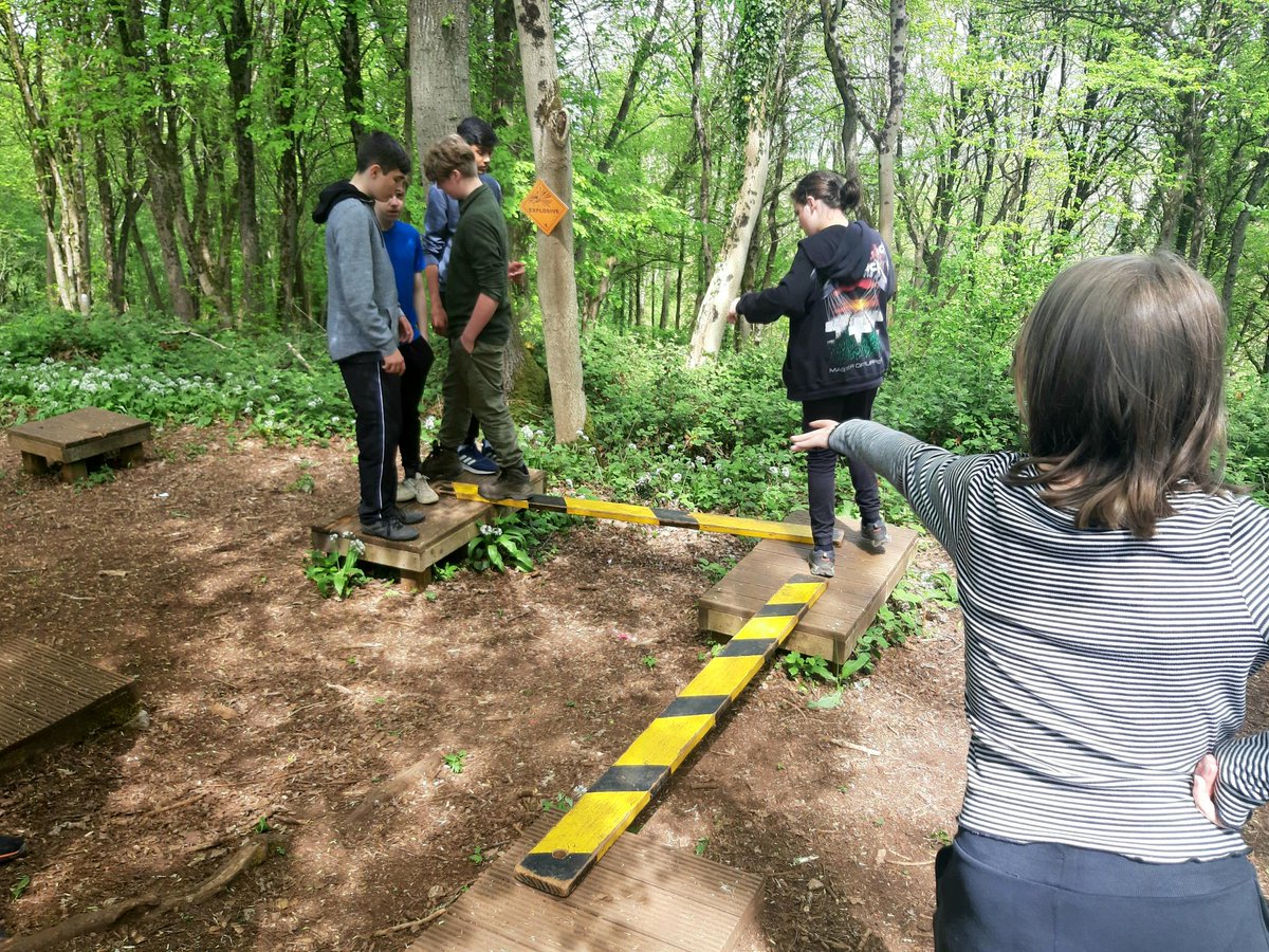 sbysomerset's tweet photo. There is nothing we love more than a sunny day at @mendipoutdoor team building with our Insight into Apprenticeships students ⭐
The day was packed full of fun team challenges, archery and even wild garlic tasting 😂 @TauntonAcademy 
#Apprenticehsips #Teambuilding https://t.co/nIcnbzpJO1