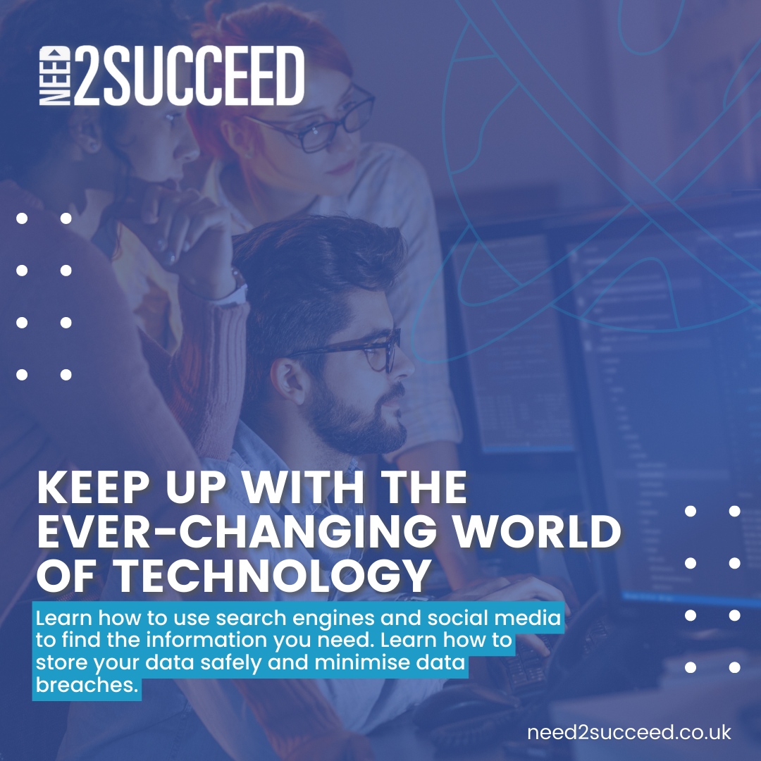 Need2SucceedUK's tweet image. If you&apos;re looking for ways to enhance your digital literacy, take this Level 2 Course in Digital Skills for Work today and you’ll be well on your way to making the most of new technology.

Learn more about the course: bit.ly/3MnGLvS

#need2succeed #inspiringexcellenc...