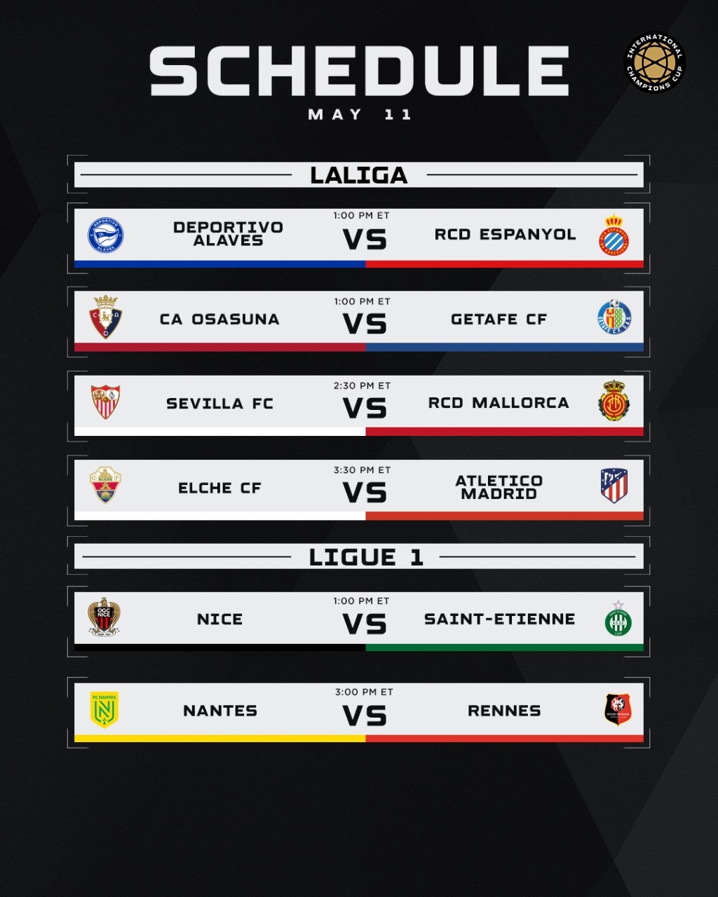 International Champions Cup on Twitter "We have some big games today 🔥⚽ https//t.co/bLPh8eF77k